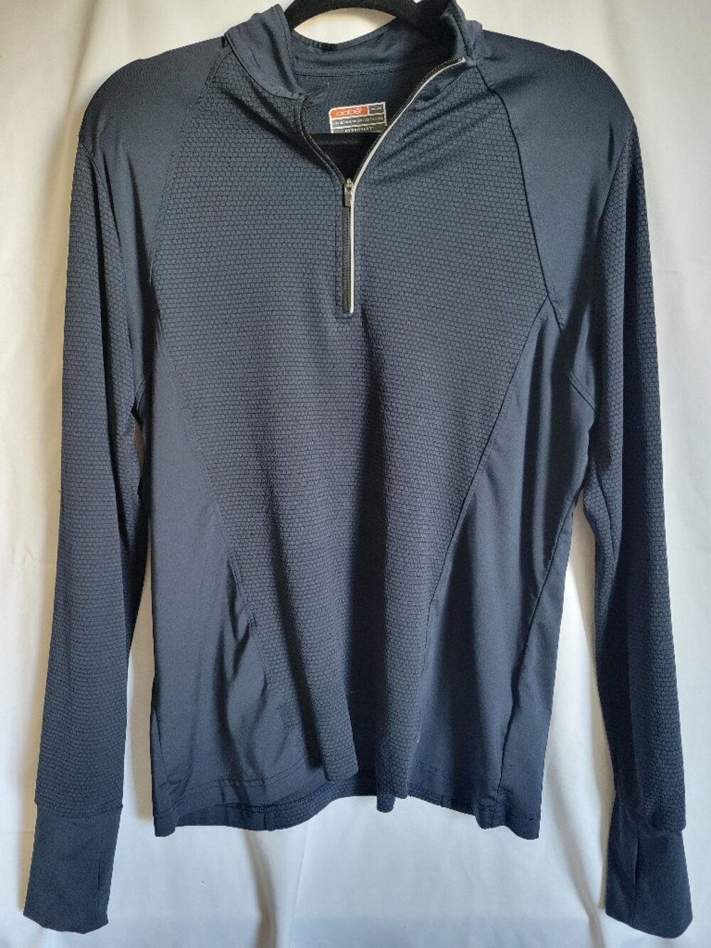 Oobe Hydrovent Pullover Mens XL Gray Black 1/4 Zip Performance Athleticwear